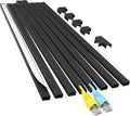 Yecaye Cord Hider, 113in Black Cord Covers by Yecaye