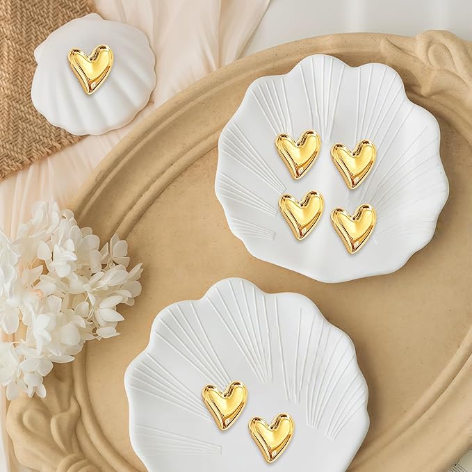 CllyCnny Heart Push Pins: 50PCS Cute Decorative Push Pins Gold Heart Thumb Tacks - Image 3