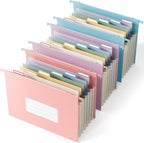 Wheat Straw Expanding Hanging File Folders, File Organizer, 1.2" Accordion by EcoStash