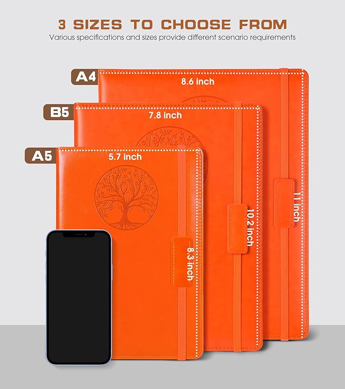 Biuwory Lined Journal Notebook for Women Men, 256 Pages A4 Large Hardcover - Image 2