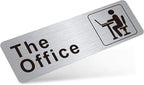The Office Sign for Home and Business Door，Self-Adhesive Waterproof and by LUHIMO