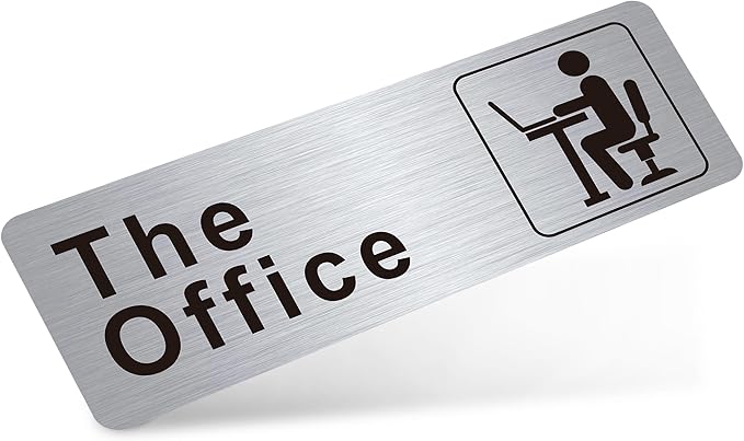 The Office Sign for Home and Business Door，Self-Adhesive Waterproof and by LUHIMO