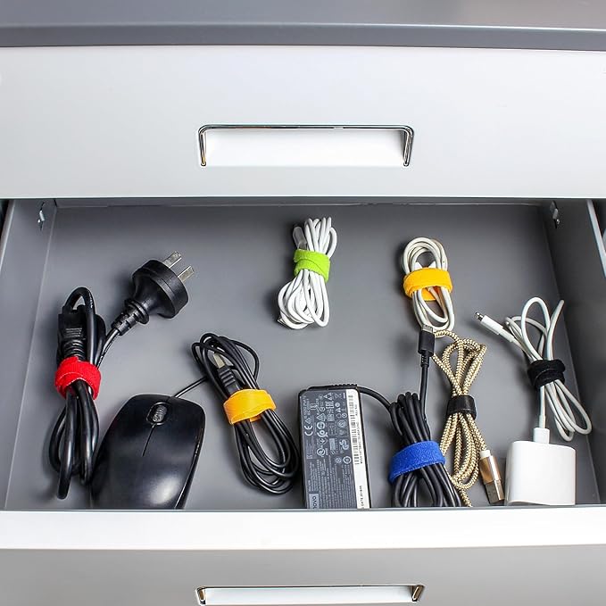 OneLeaf 120PCS Cord Organizer 6in Cable Ties Reusable - Image 7