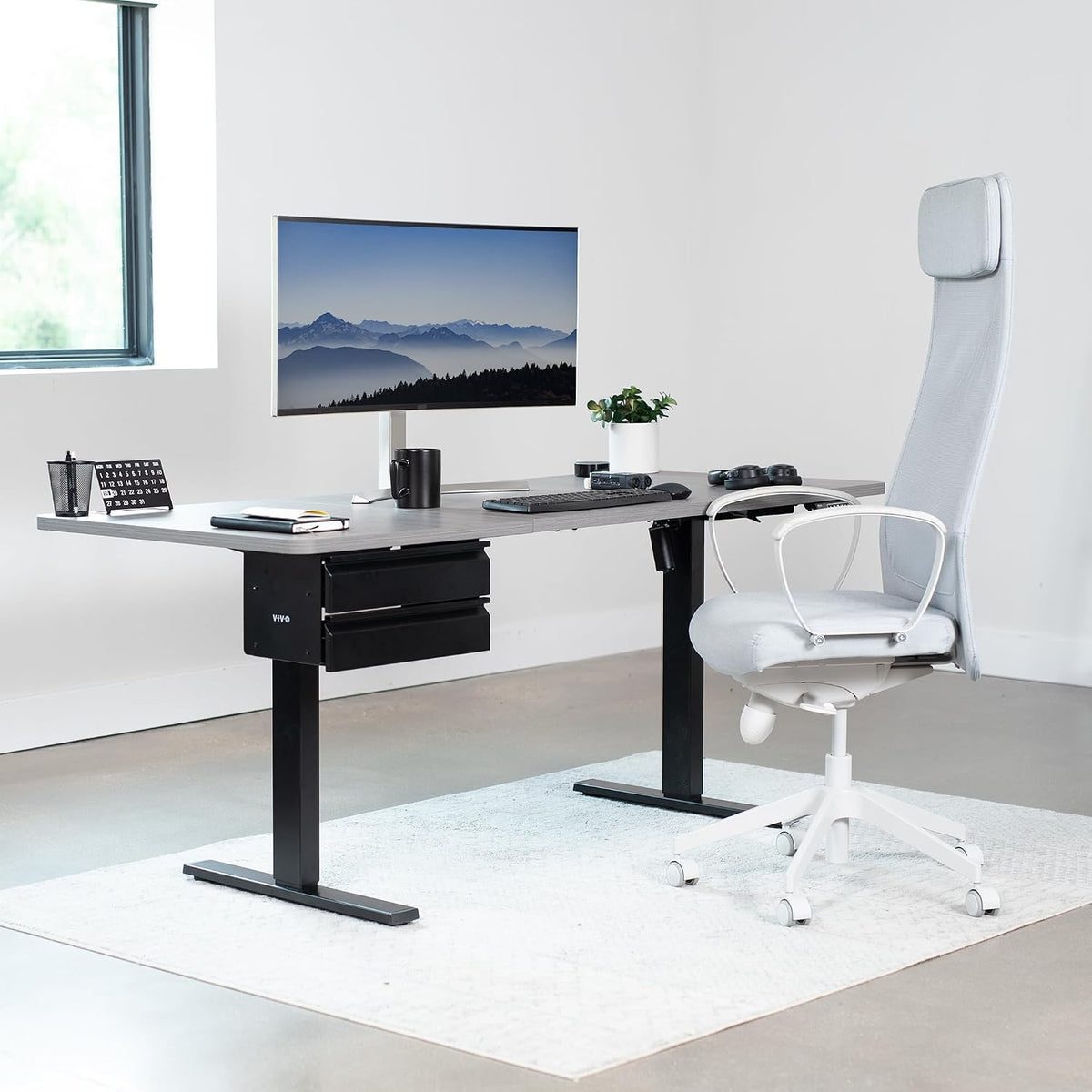 VIVO Black 16 in Slide Out Dual Tier Desk Drawer, DESK-DR02