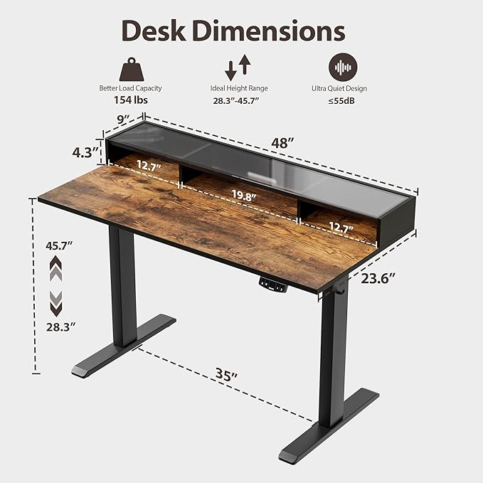 Agilestic Glass Standing Desk - Image 3