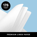 PAPERAGE Softcover Lined Journal Notebook, 176 Pages, Large B5 College Ruled - Image 4