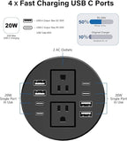 Jgstkcity Power Strip, Desktop Recessed Power Grommet, 40W Total USB C Fast - Image 2