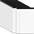 Roneky 12 Pack Note Pads 5x8, Small Legal Pads 5x8 White Writing Paper by NotePads