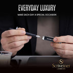 Scriveiner Personalized Luxury EDC Fountain Pen, Stunning Matt Black Pocket Pen - Image 8