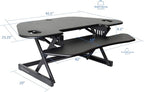 Rocelco 46" Height Adjustable Corner Standing Desk Converter - Image 3