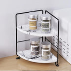 JANUSLiANG Small Corner Kitchen Organizer, Spice Rack, Bathroom Organizer - Image 5