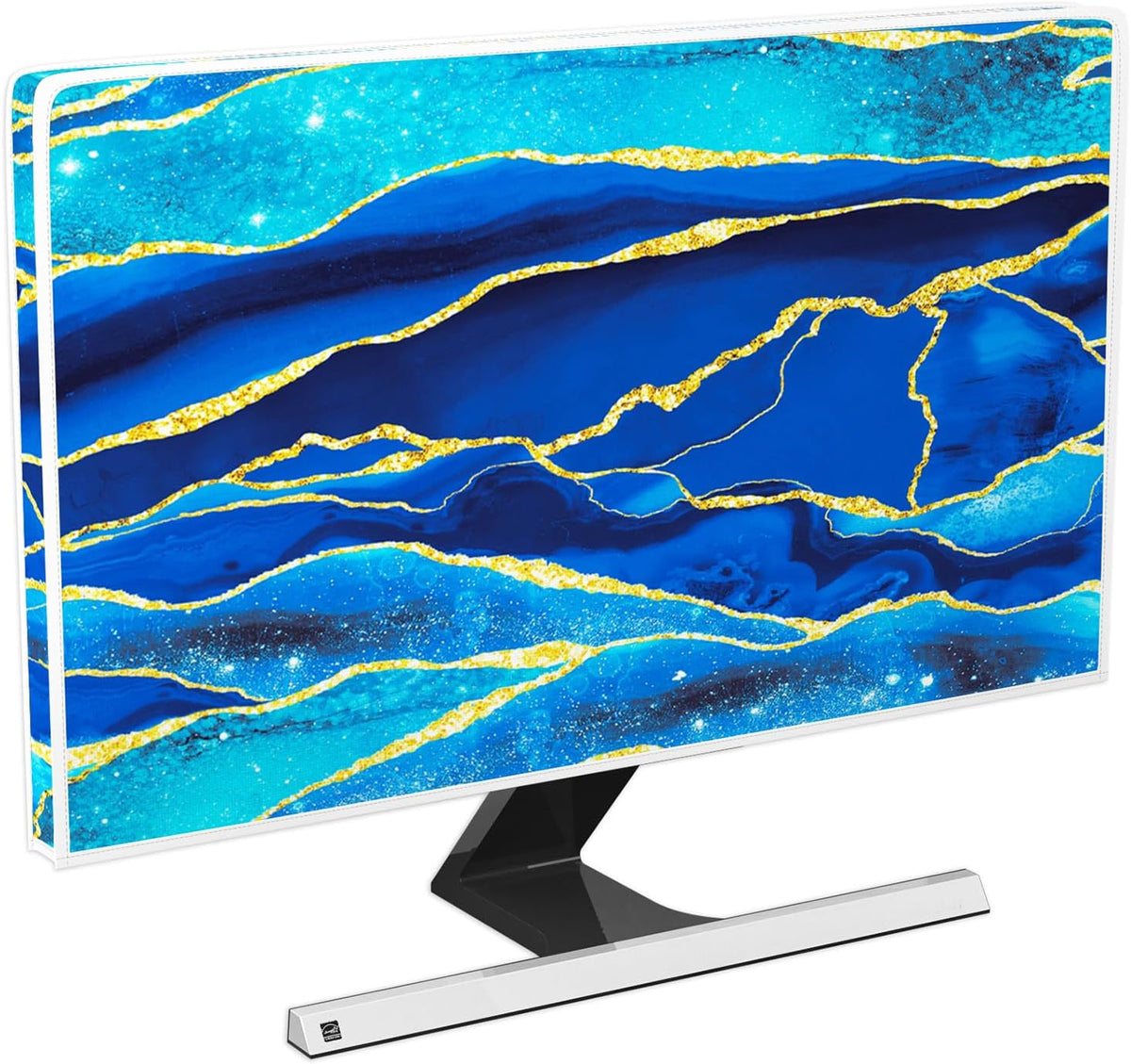 Baocicco Royal Blue Marble Waterproof TV Cover 58, 60 Inch Creative Design