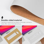 AFIING Dual-Sided Desk Pad, Natural Cork & PU Leather, Desk Mat Protector - Image 3