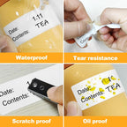 500pcs Food Labels,1 x 3 Inch Freezer Labels Removable for Food Containers, Mason Jar, Water/Oil/Tear Resistant,No Residue Food Storage Labels Perfect for Kitchen
