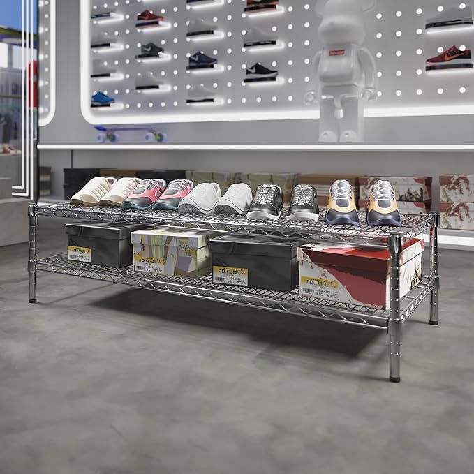 Regal Altair 21" Deep x 54" Wide x 14" Height Wire Shelving Kit | 2-Tier | NSF - Image 2