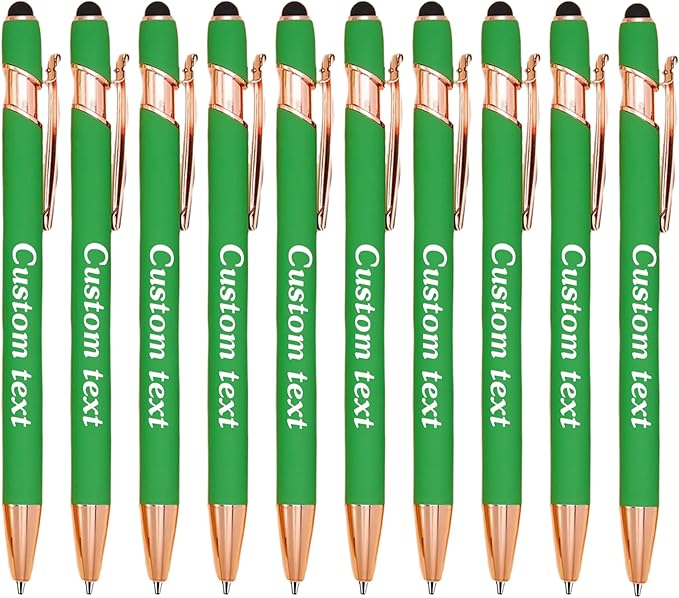 CRME Personalized Pens with Stylus Tip Customized Pens with Name/Logo Soft Grip by Unknown