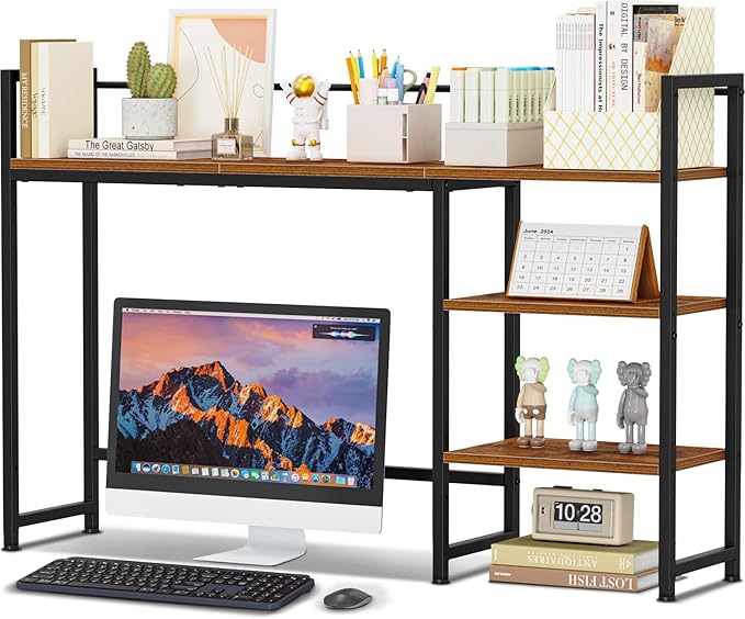 Snughome Desk Shelf, 44.9" Large Desktop Organizer Shelf, Desk Hutch by Snughome
