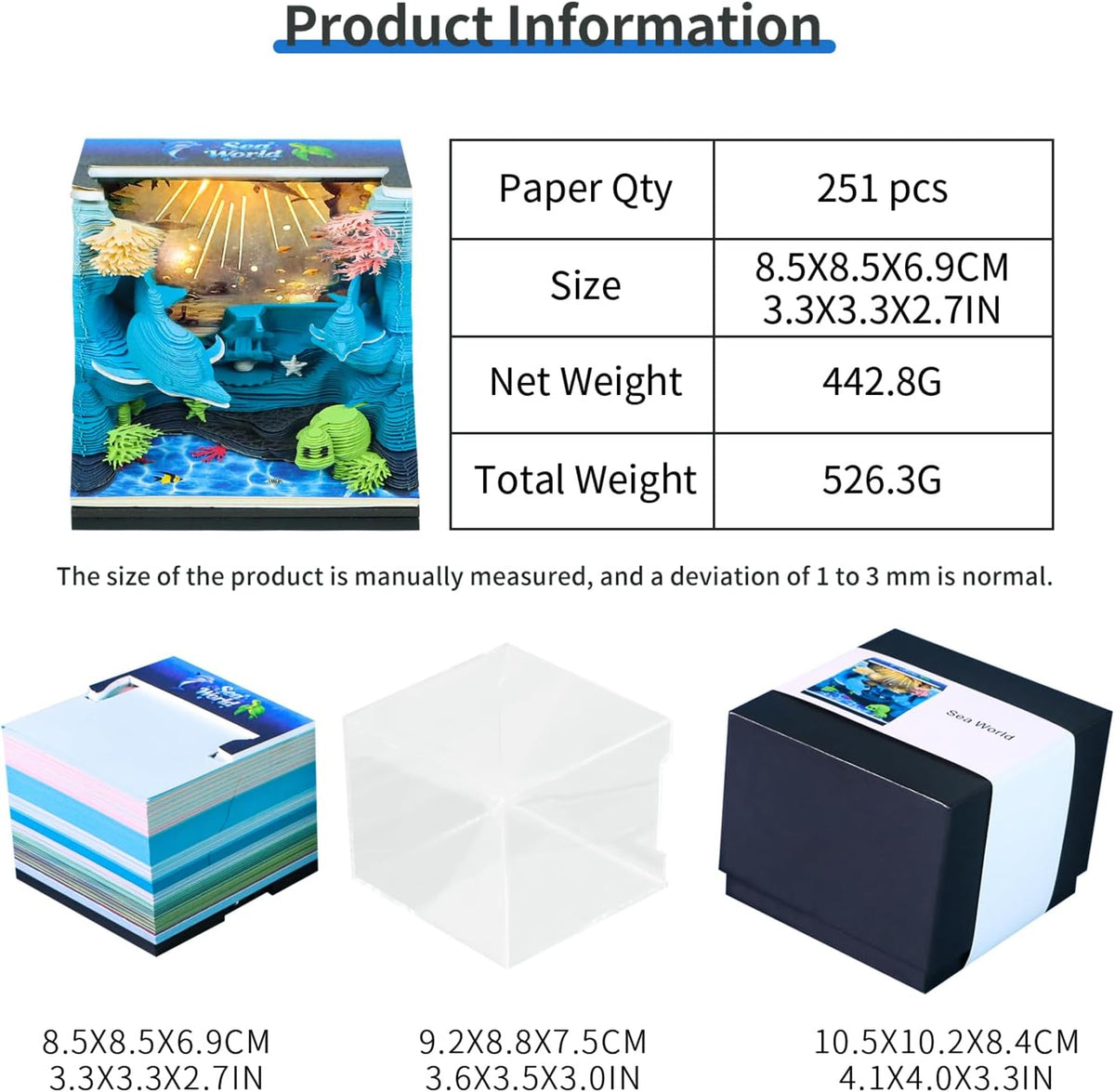 3D Memo Pad Time Piece Calendar 2027, 3D Calendar 2027