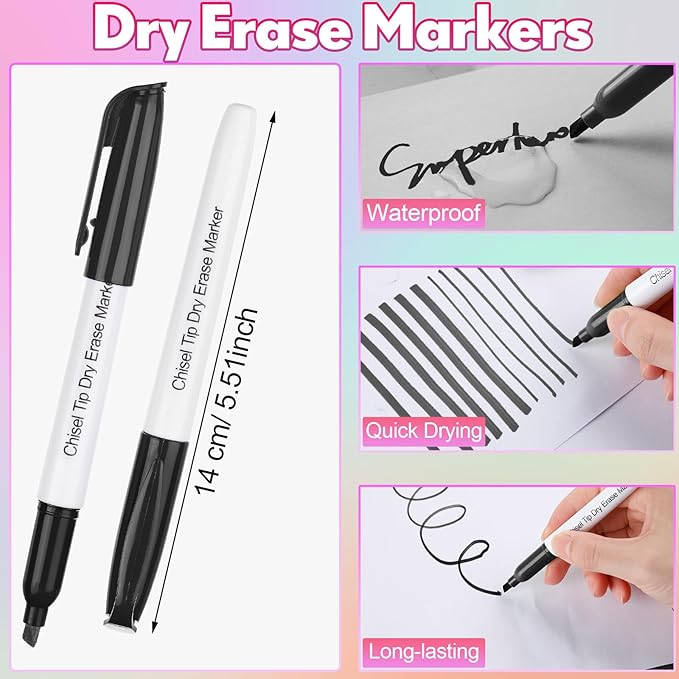 Sepamoon 240 Pack Dry Erase Markers Bulk Chisel Tip Whiteboard Markers Pens Low - Image 3