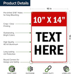 Custom Sign, Custom Sign for Business, Indoor/Outdoor use. 10x14 Inches - Image 7