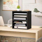 Ballucci Paper Organizer, 3-Tier Stackable Wood Desk Organizer, Document File - Image 5