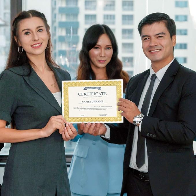 Elite Gold & White Parchment Certificate Papers - Image 6