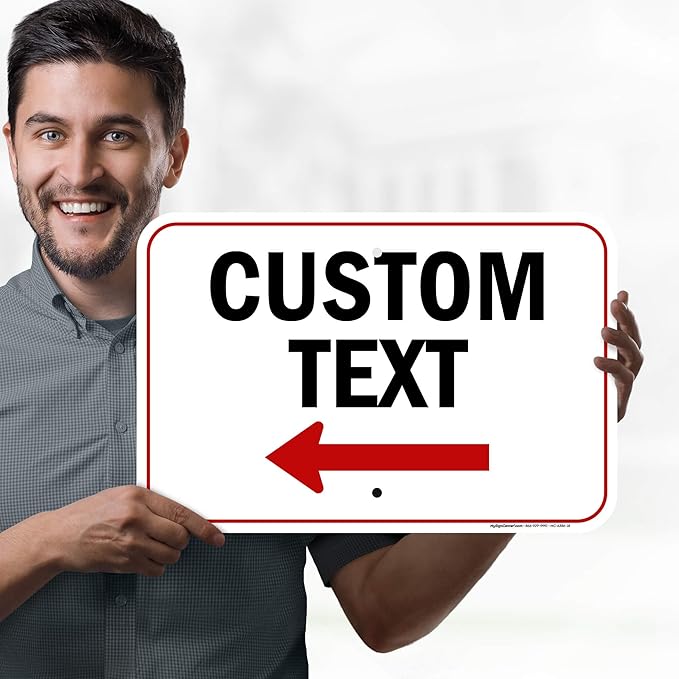 Custom Arrow, Custom Directional Sign, Left Arrow, 12x18 Inches, Rust Free .063 - Image 2