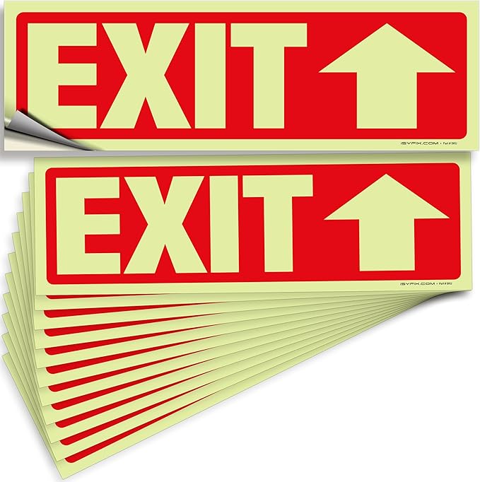 iSYFIX Exit Stickers Signs by iSYFIXPREMIUMSIGNS