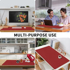 Bloss Red Desk Mat, Leather Desk Matt - Image 3
