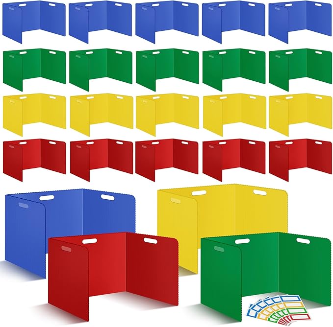 24Pack Desk Dividers for Students 14 × 17.5 × 14 Inch Plastic Durable and by ZSMKJIAYE