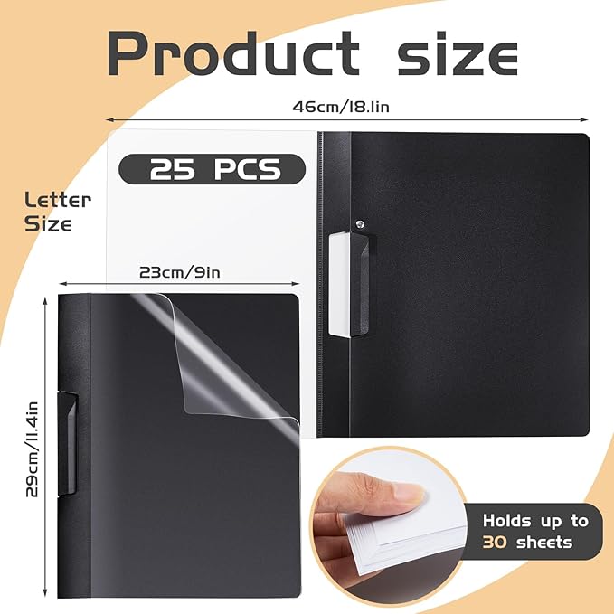 Maitys 25 Pack Durable Clear Report Covers - Image 3