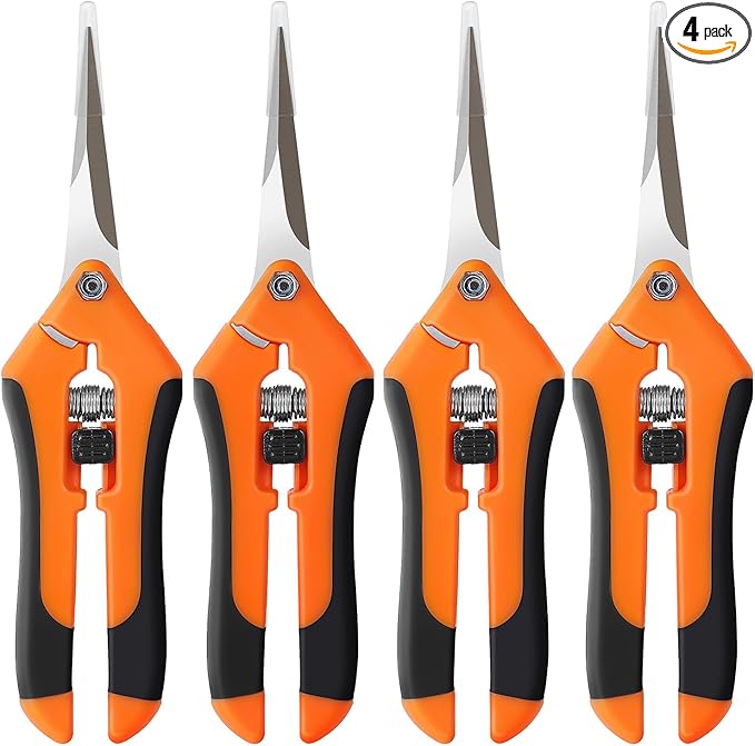 BEoffer 4 Pack Pruning Shears, 6.5 Inch Garden Scissors Gardening Hand Pruning by BEofferDirect