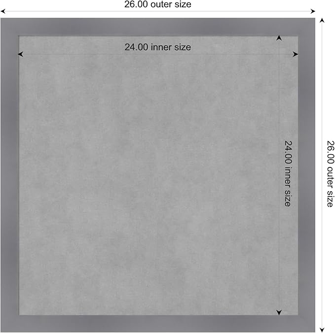 Amanti Art Grey Framed Magnetic Board 26x26 Medium Vision Board - Image 4
