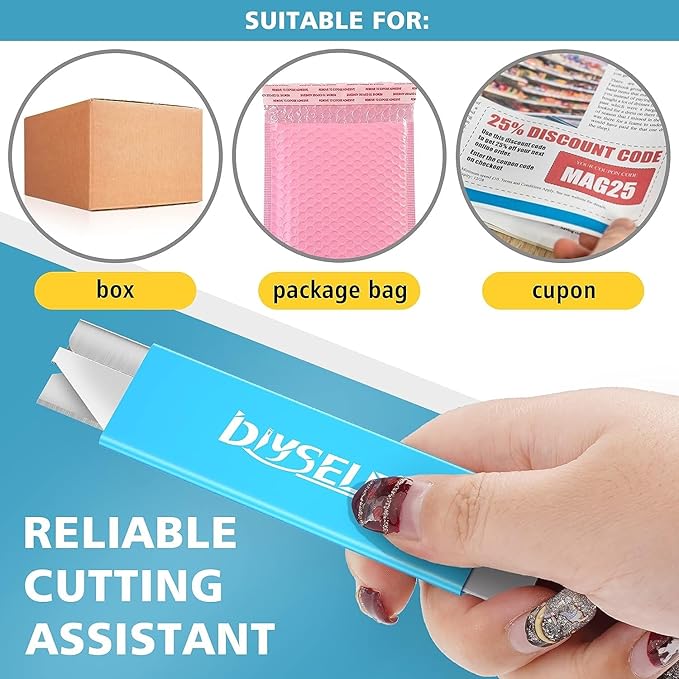 DIYSELF Box Cutters, 24 Pack Box Cutter Retractable, Box Cutter Knife - Image 4