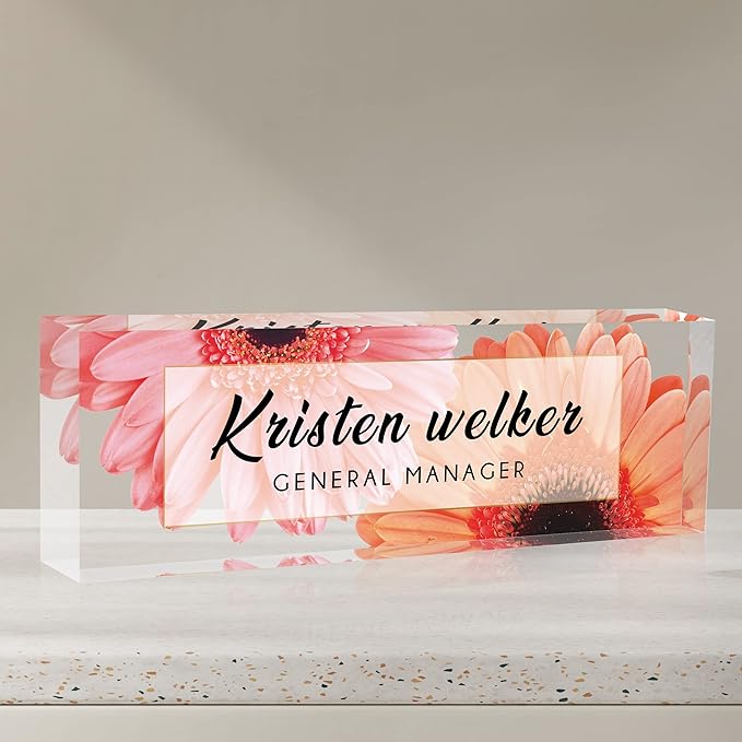 Desk Name Plate Personalized, Custom Name Plates by SalaGraphics