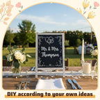 Henoyso 2 Pcs 16" x 10" Small Chalkboard Easel Tabletop Chalkboard Signs Menu - Image 5