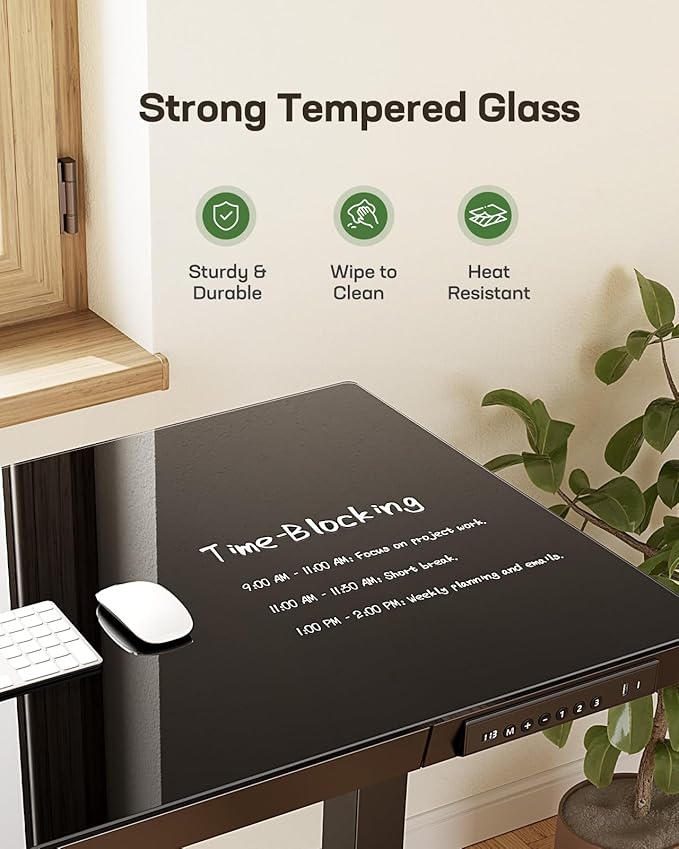 Marsail Glass Standing Desk - Image 4
