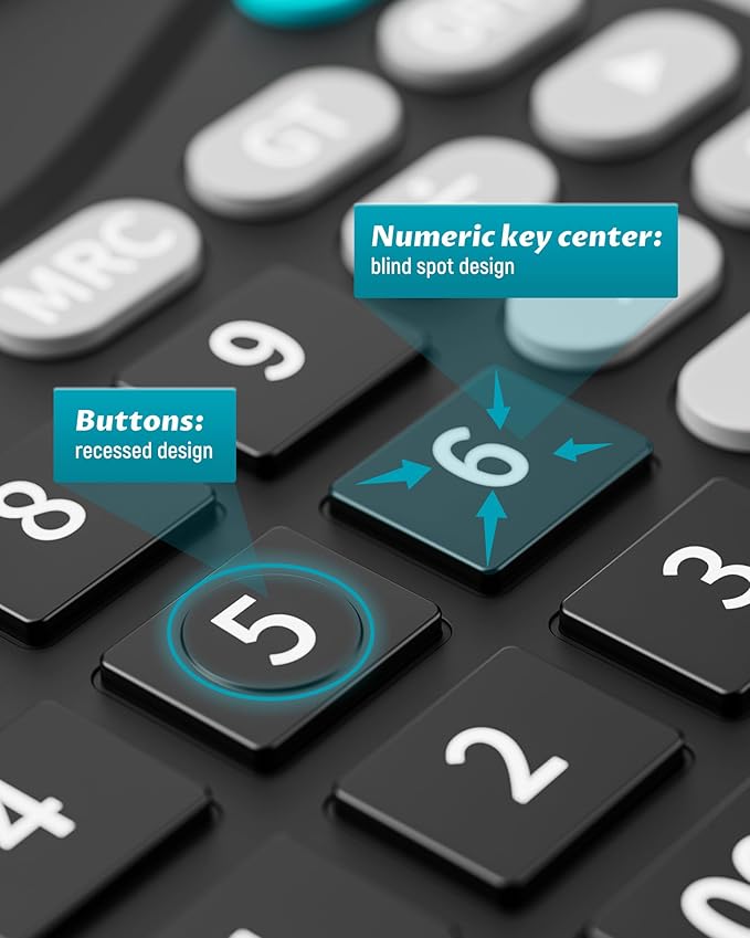 Lichamp Desk Calculators with Big Buttons and Large Display, Office Desktop - Image 7