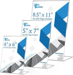 EHWINE 6 Pack 5 x 7 Acrylic Sign Holder, Vertical Slanted Back Paper Holder - Image 7