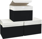 Large 17" 42 Quarts Collapsible Stackable Storage Bins by Bagnizer