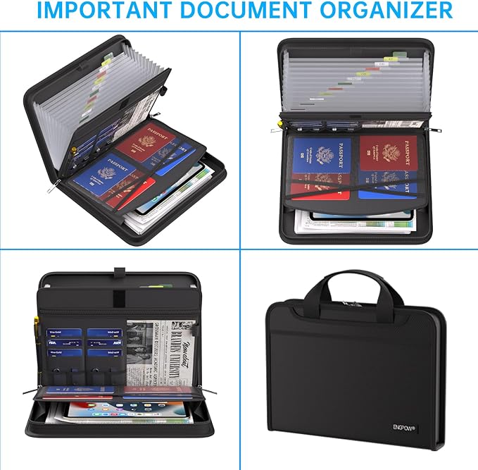 ENGPOW Accordion File Organizer, Fireproof Expanding File Folder - Image 4