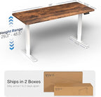 VIVO Electric 60 x 24 in Rustic Standing Desk, Memory Height Adjustment - Image 3