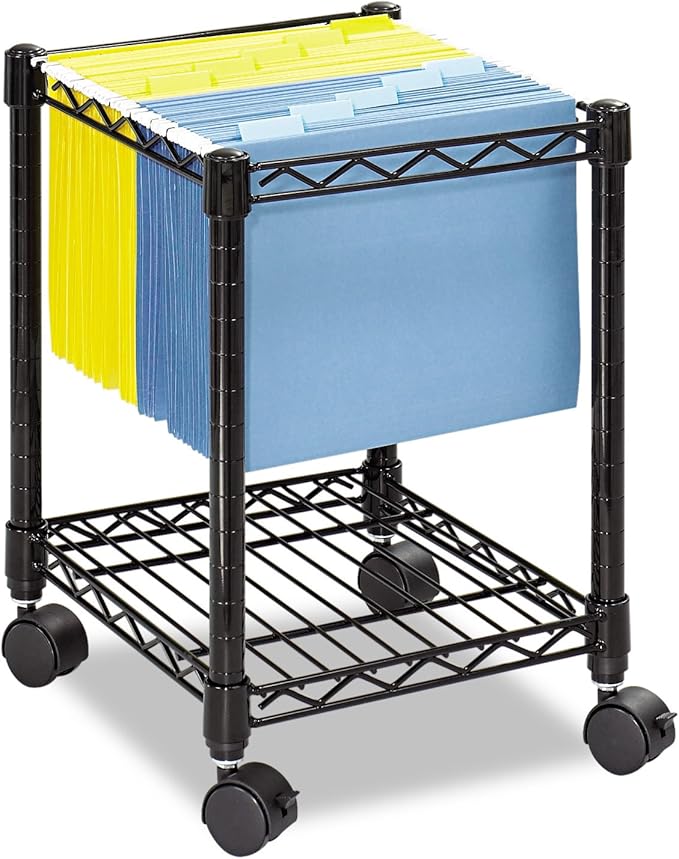 Safco Compact Rolling Cart, Fits Letter and Legal-Size Hanging Folders by SafcoProducts