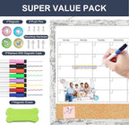Dry Erase Calendar for Wall, 17x13 Inches Whiteboard Calendar Cork Board Combo - Image 5