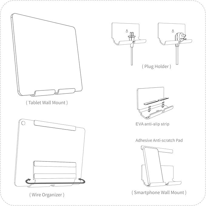 TXEsign Adhesive Wall Tablet Holder Mount Stand - Image 5