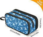 BOENLE Airplanes Blue Pencil Case Box Boys Girls Large Pencil Pouch - Image 4
