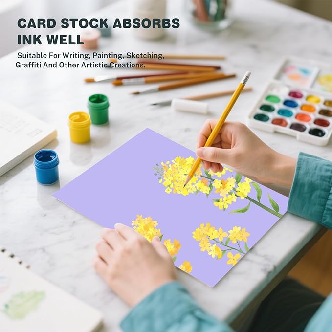 Cardstock 8.5 X 11, 40 Sheets, Light Purple Card Stock, 75lb/ 200gsm Copy Paper - Image 6