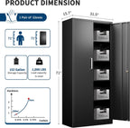 garage storage cabinet, durable metal storage solution, close-up detail