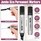 Fuutreo 10 Pack Jumbo Permanent Markers Bulk Large Chisel Tip Permanent Markers - Image 3