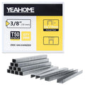Heavy Duty Staples, 2000 Counts 3/8 inch T50 Staples, 20 Gauge Galvanized 3/8 Inch Crown Upholstery Staple for Pneumatic, Electric T50 Staple Gun